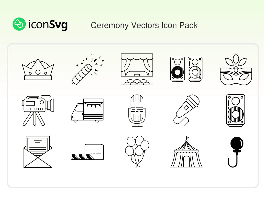 Ceremony Vectors Icon Pack