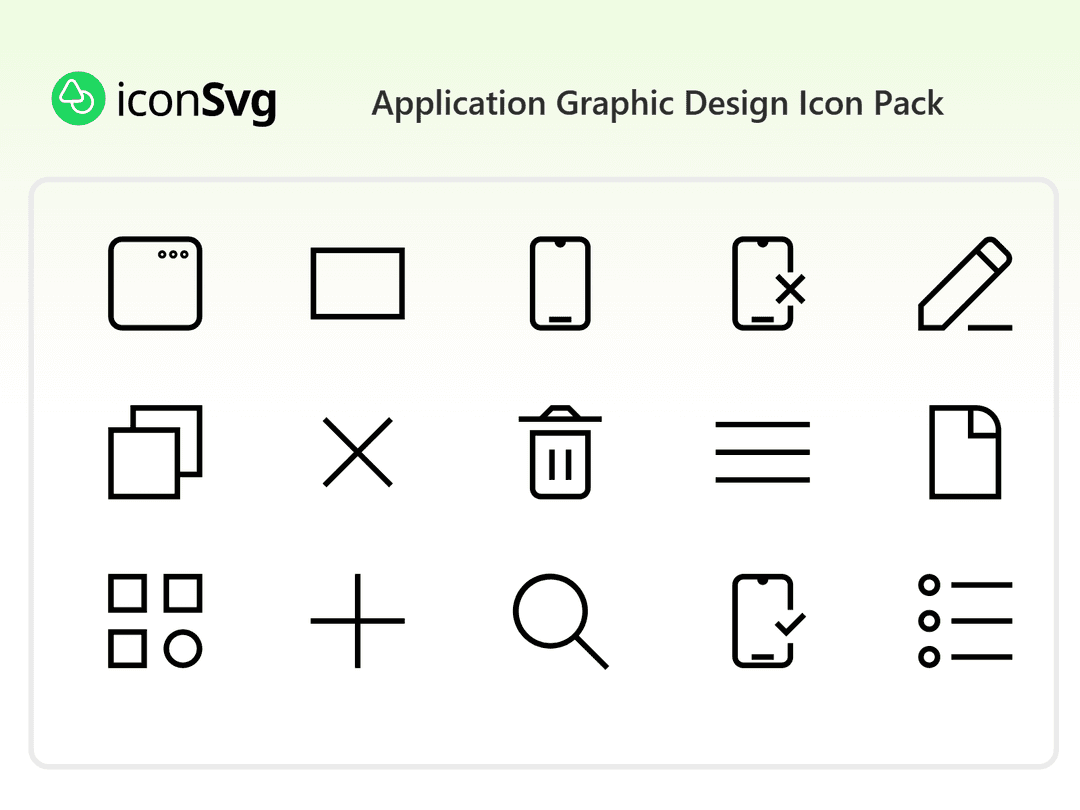 Application Graphic Design Icon Pack
