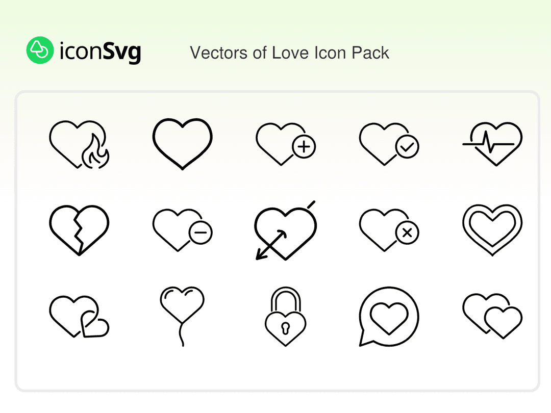 Vectors of Love Icon Pack