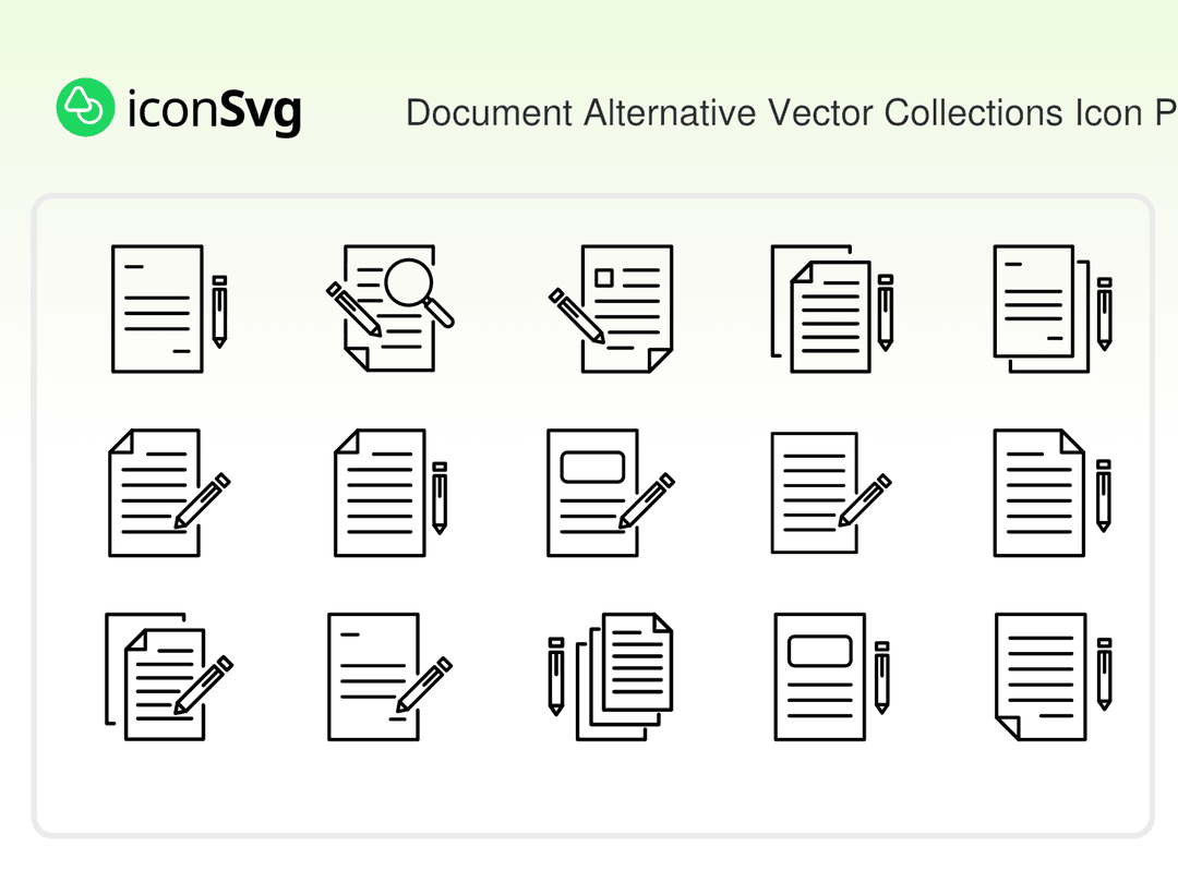 Document Alternative Vector Collections Icon Pack