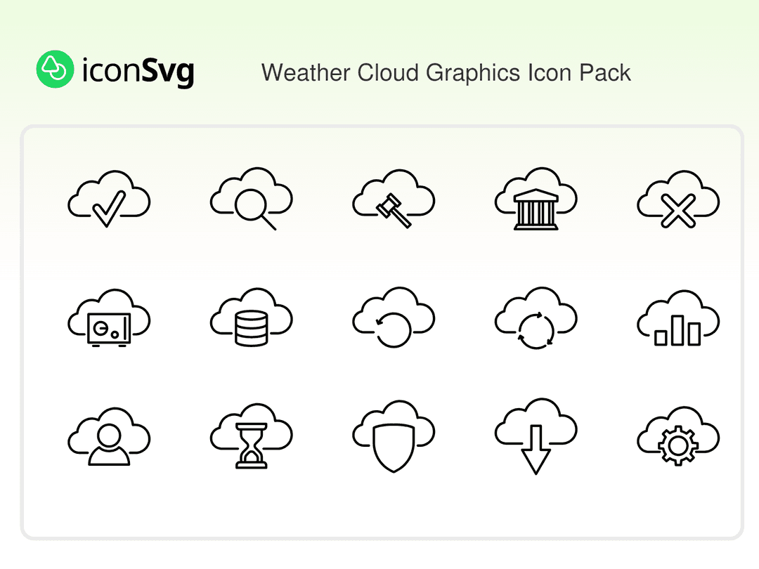 Weather Cloud Graphics Icon Pack