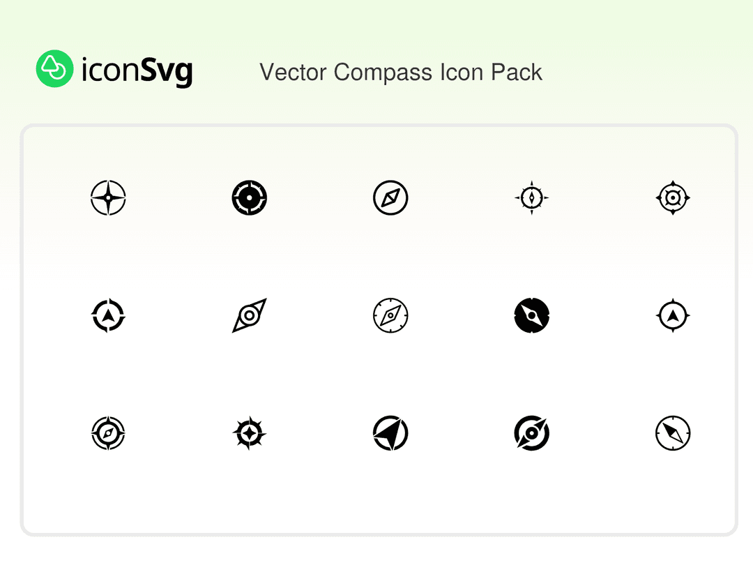 Vector Compass Icon Pack
