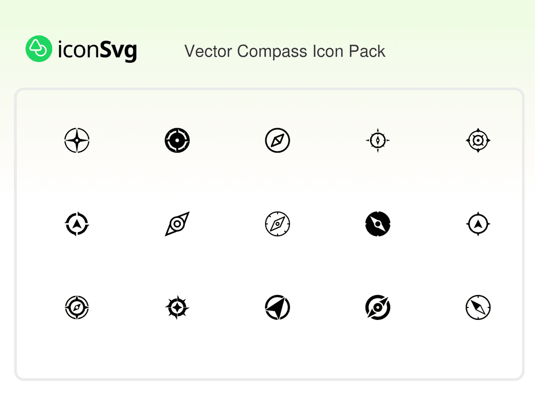 Vektor Kompass Symbol paket