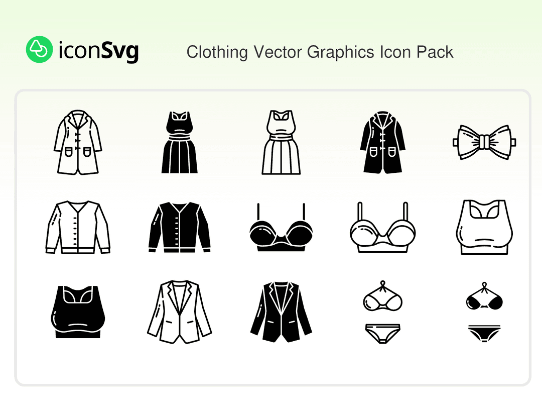 Clothing Vector Graphics Icon Pack