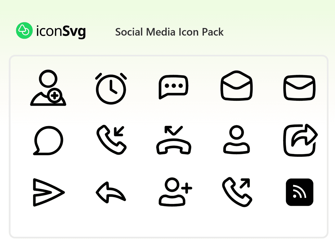 Soziale Medien SVG Symbol paket