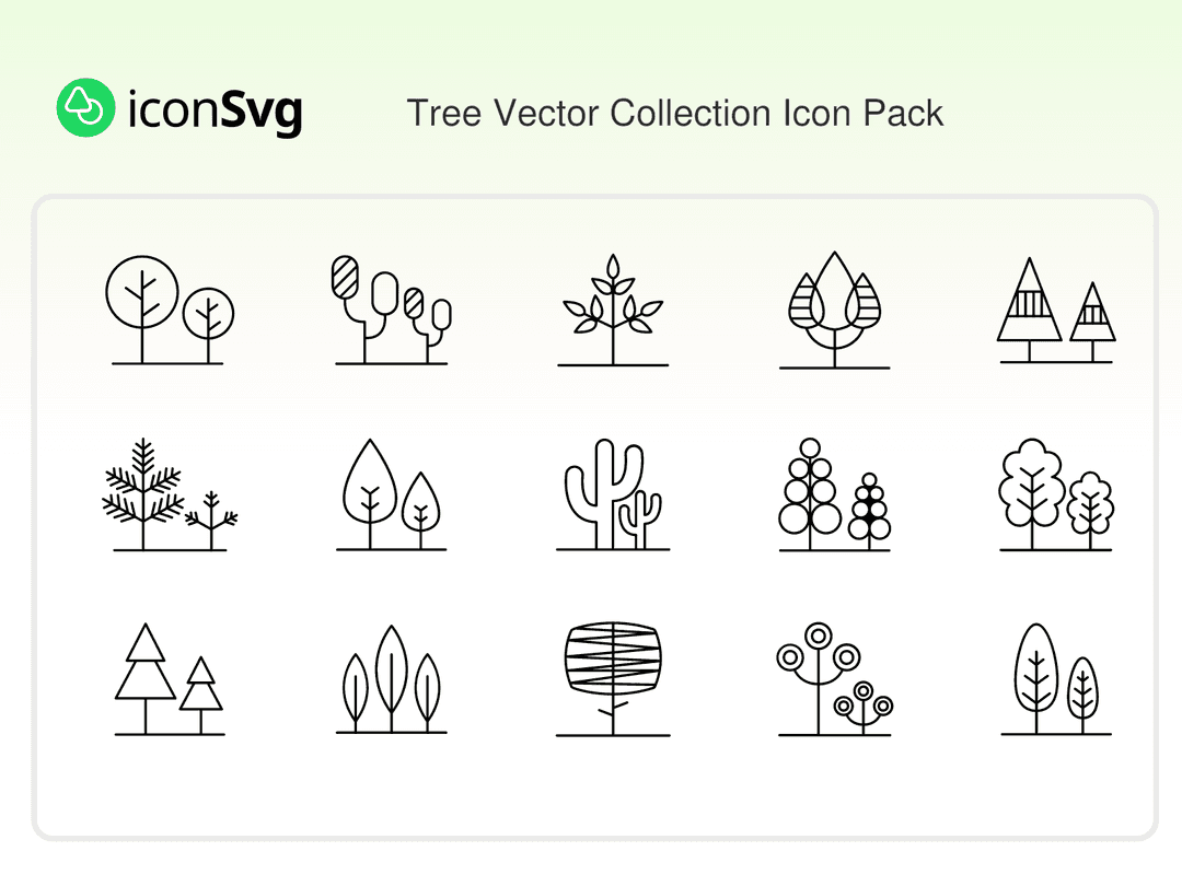 Tree Vector Collection Icon Pack