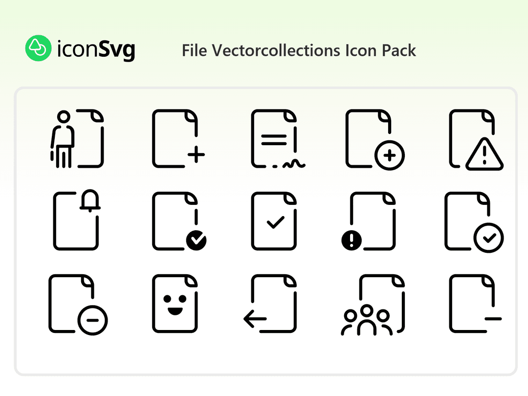 Свободный набор значков Файл Векторные сборки