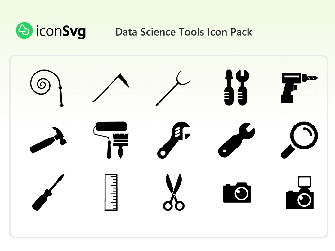 Daten Wissenschaft Werkzeuge Symbol paket