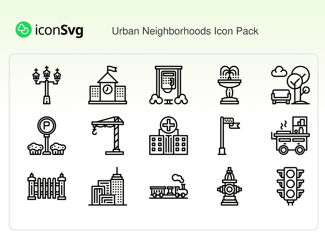 Urban Neighborhoods Icon Pack