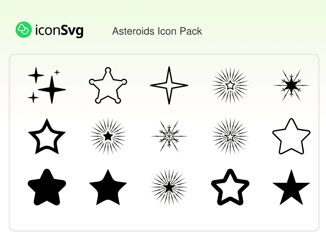 Asteroids Icon Pack