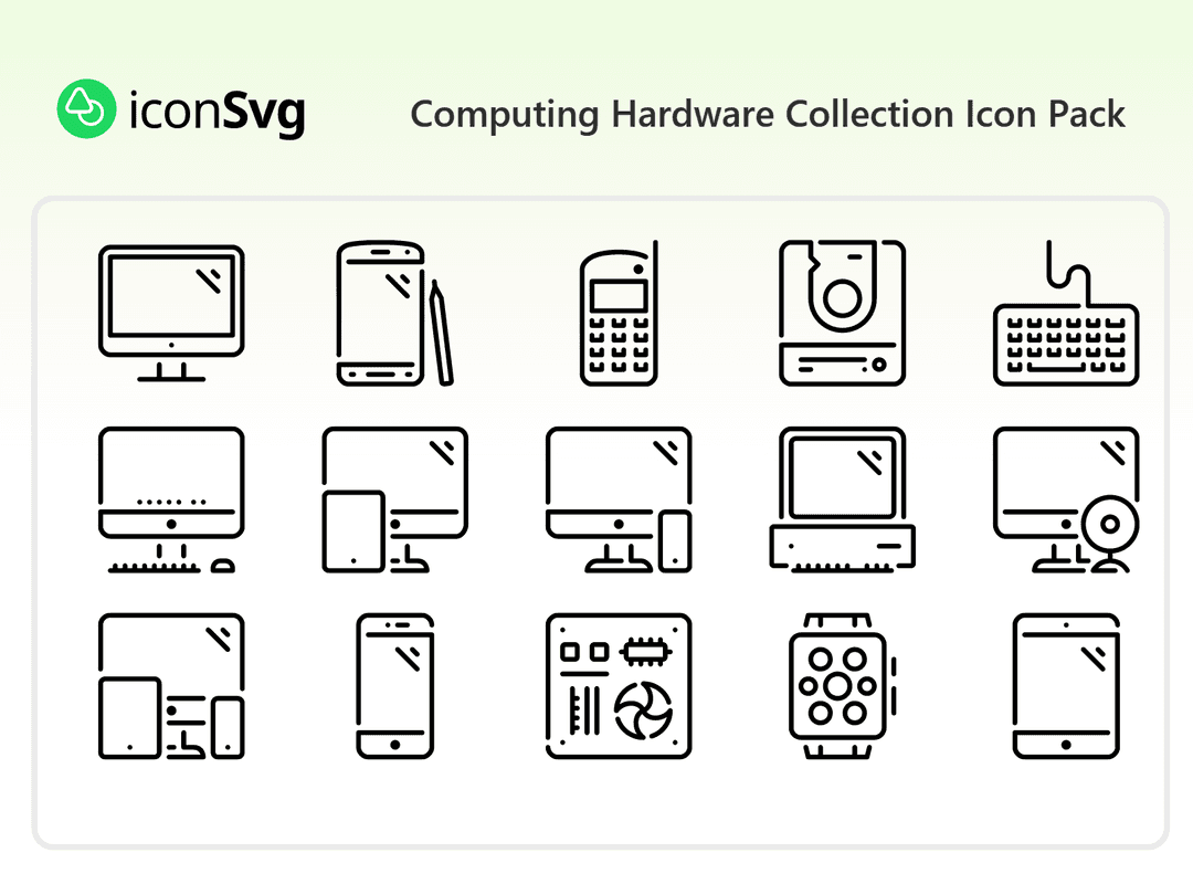 Computing Hardware Collection Icon Pack