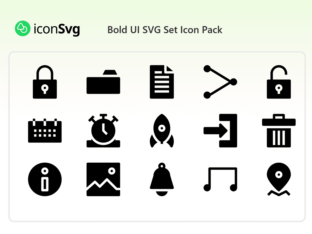 Bold UI SVG Set Icon Pack