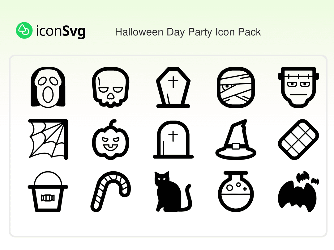 Halloween Day Party Icon Pack