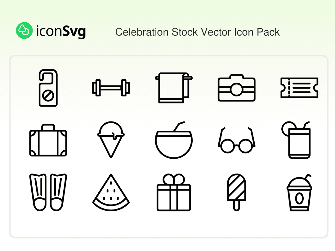 Celebration Stock Vector SVG Icon Pack
