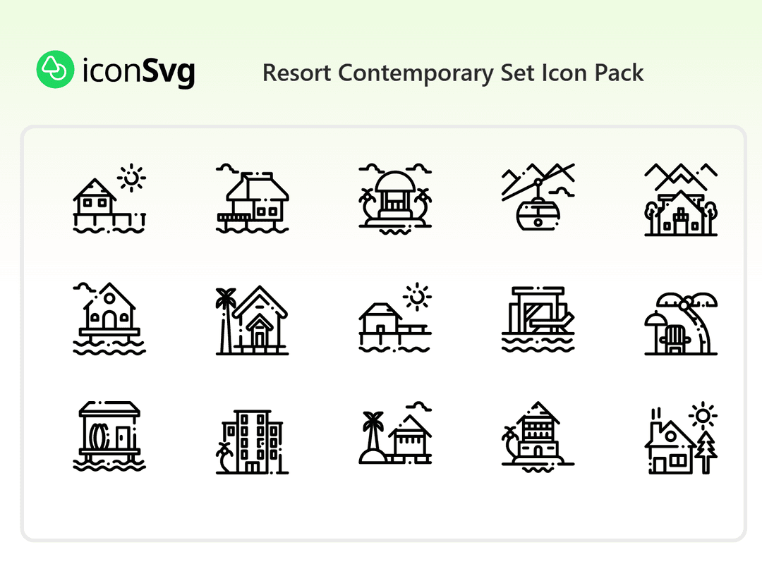 Resort Contemporary Set Icon Pack