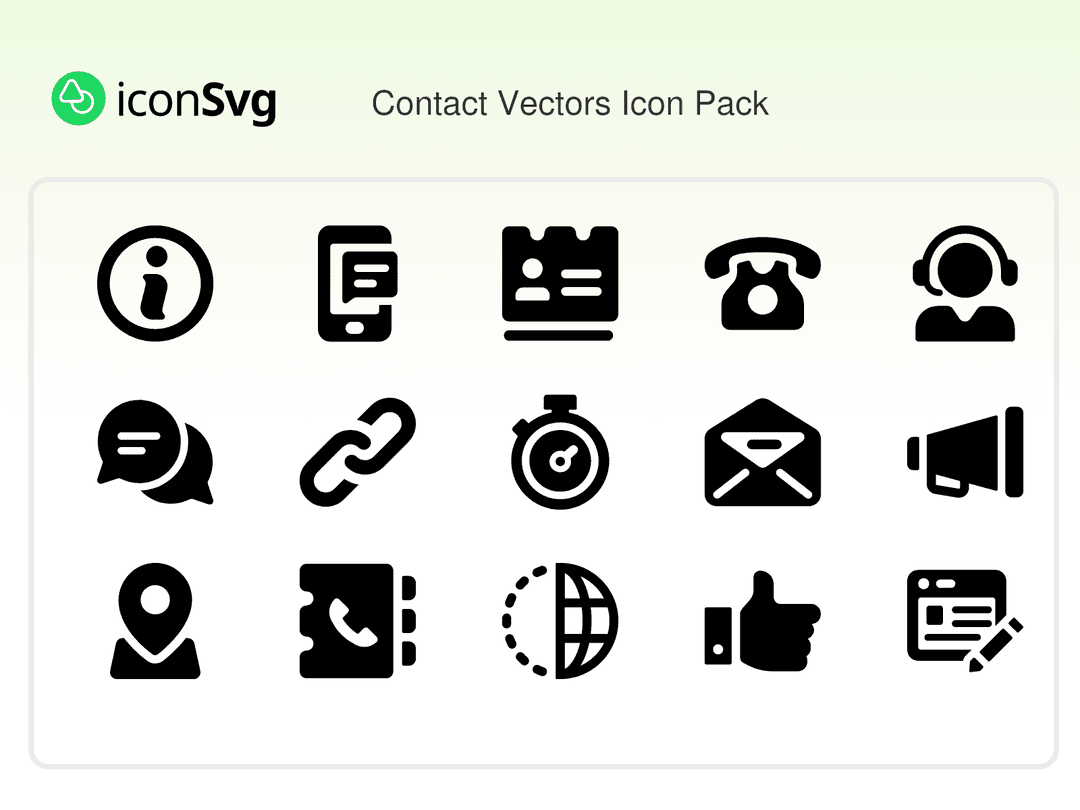 Contact Vectors Icon Pack