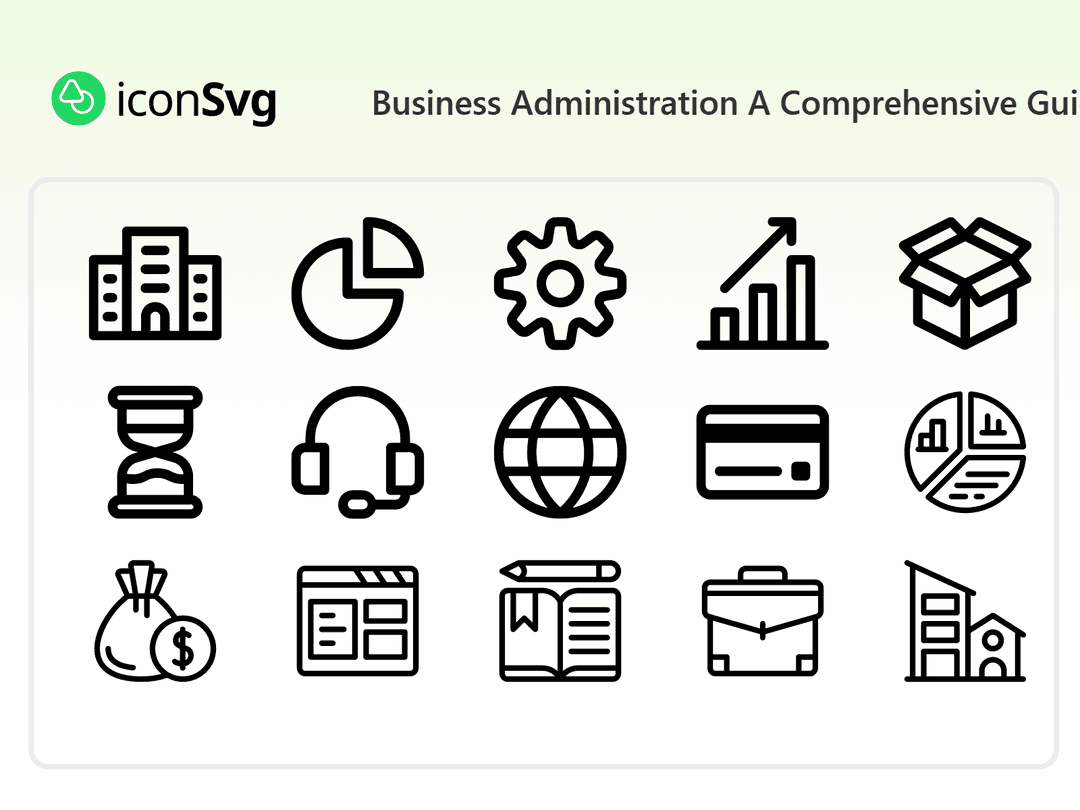 Business Administration Comprehensive Icon Pack