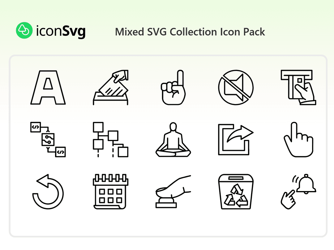 Mixed SVG Collection Icon Pack