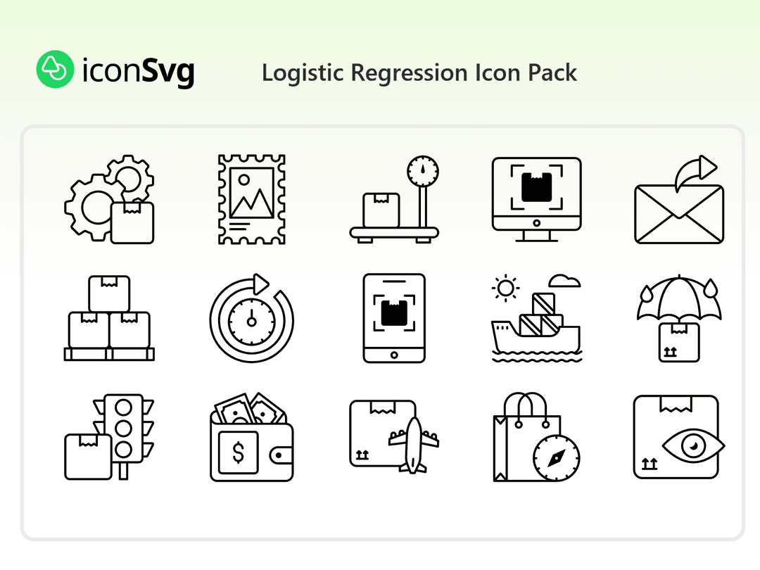 Logistic Regression Icon Pack