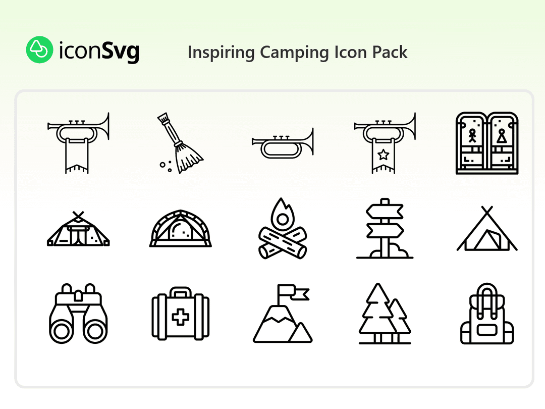 Inspiring Camping Icon Pack