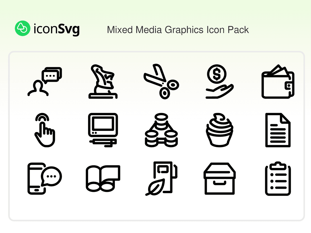 Mixed Media Graphics Icon Pack