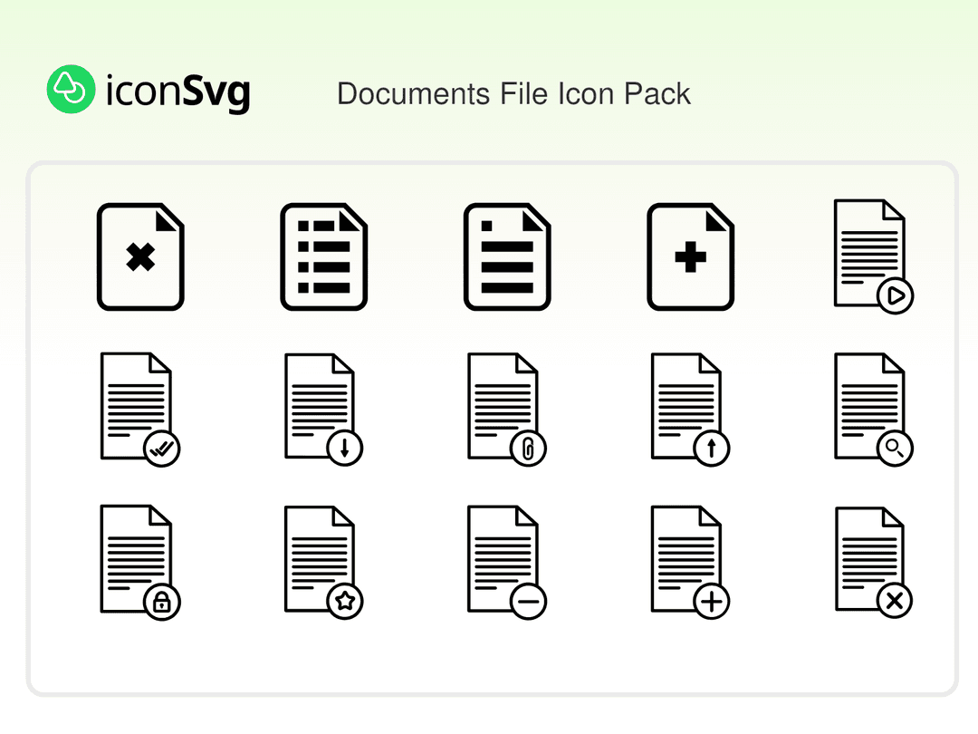 Свободный набор значков Файл документов