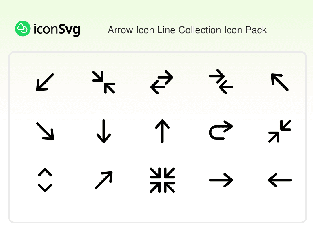 Arrow Icon Line Collection Icon Pack