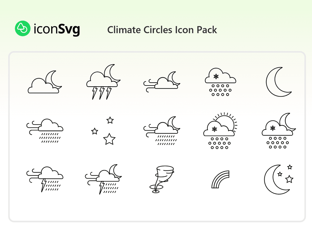 Climate Circles Icon Pack