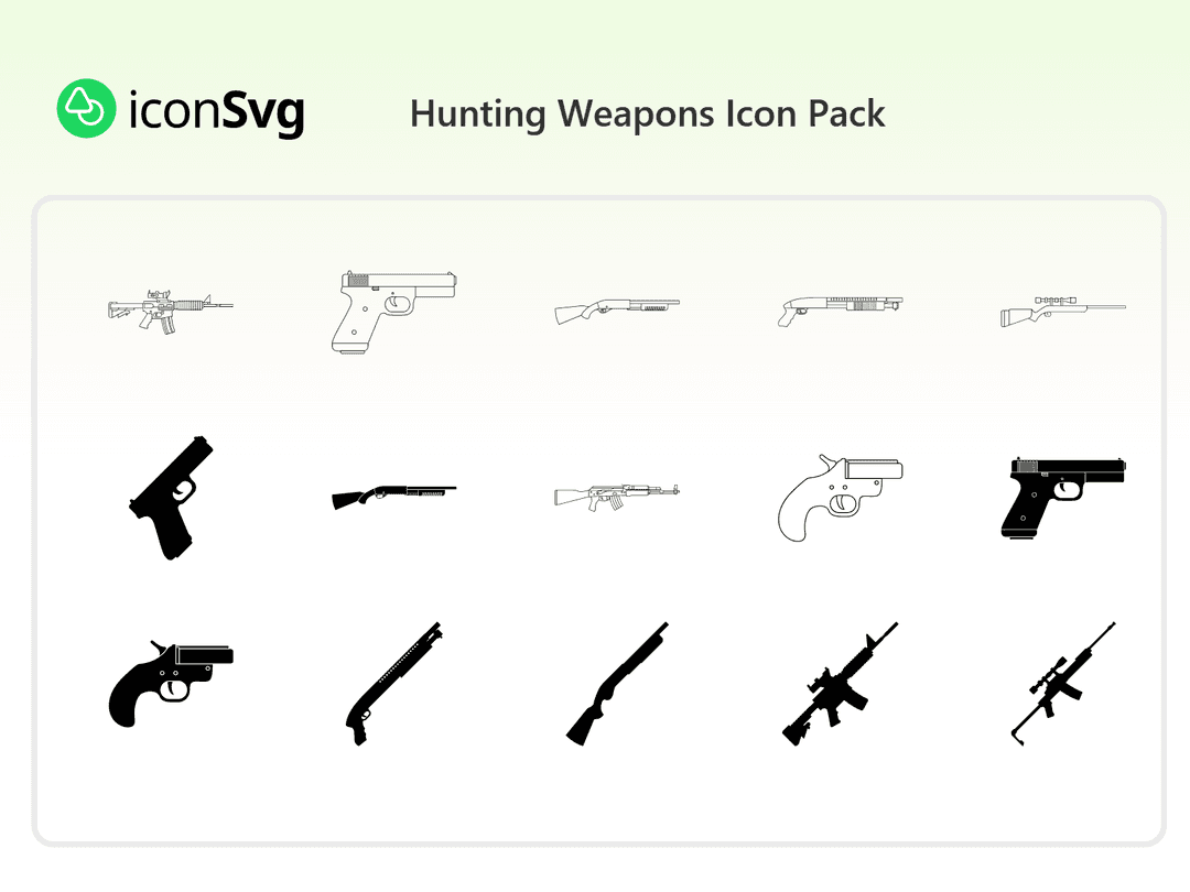 Hunting Weapons Icon Pack