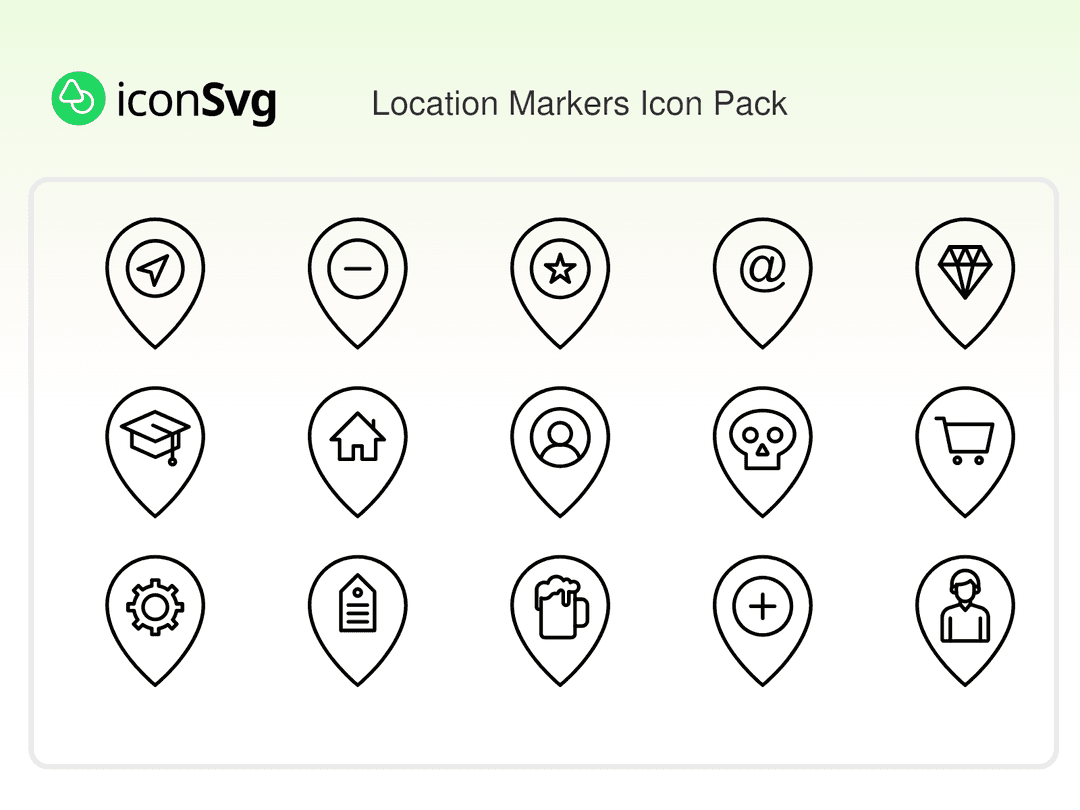 Location Markers Icon Pack