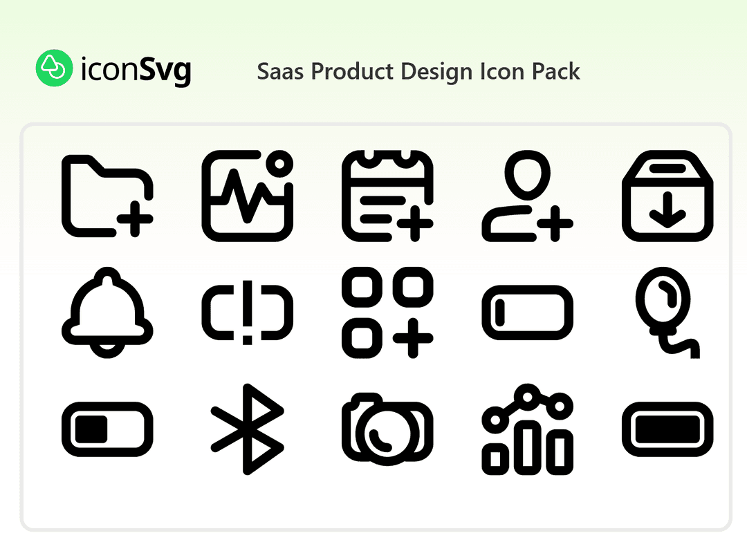 Freies Saas Produkt Design Symbol paket