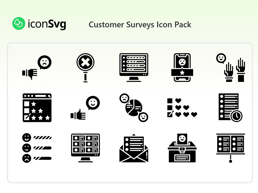 Customer Surveys Icon Pack