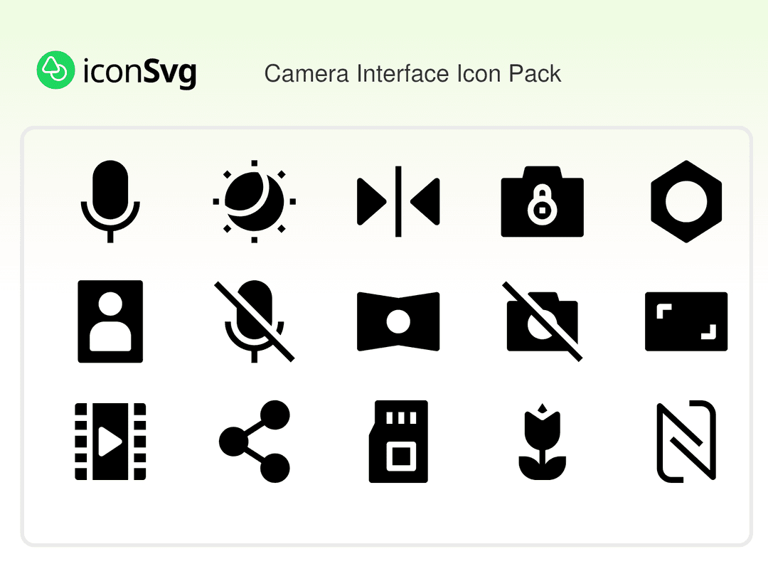 Camera Interface Icon Pack