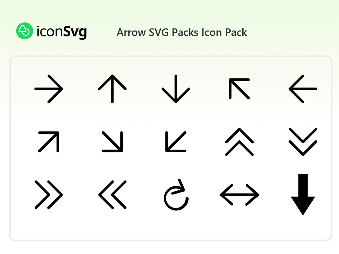 Arrow SVG Packs Icon Pack