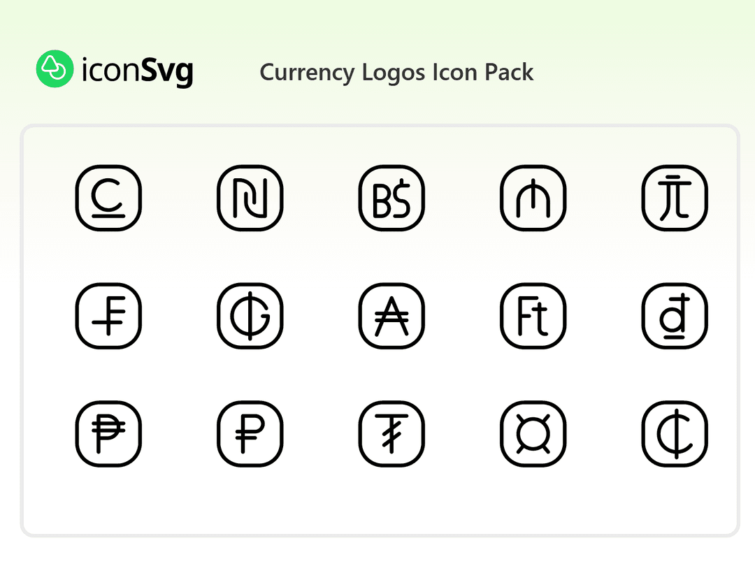 Currency Logos Icon Pack