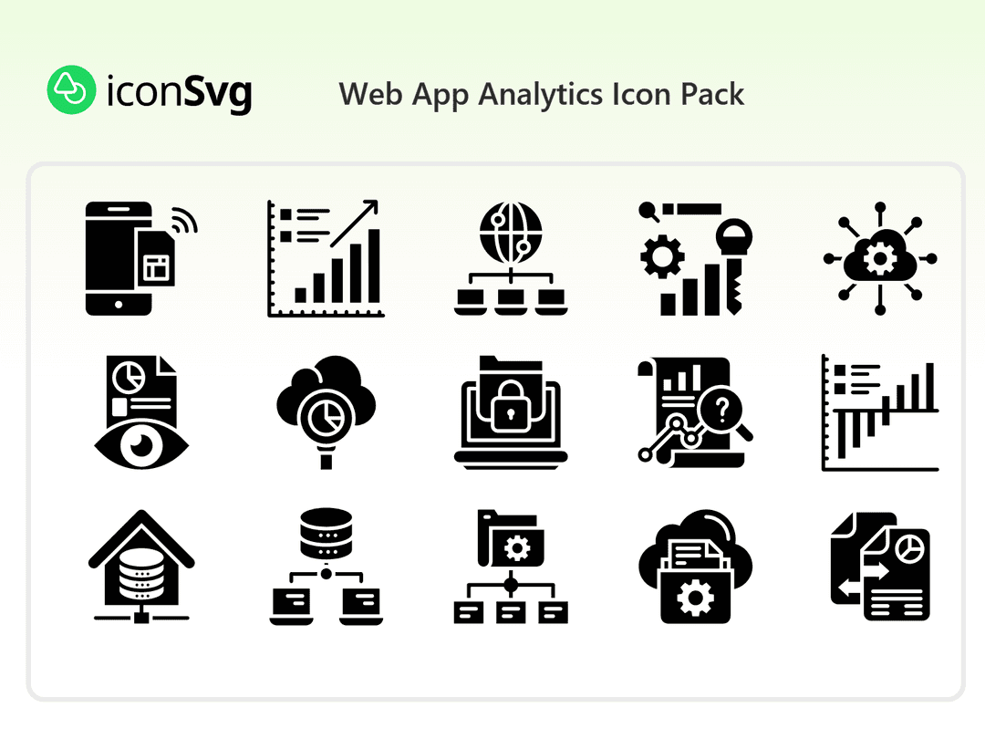 Freies Web App Analytics Symbol paket