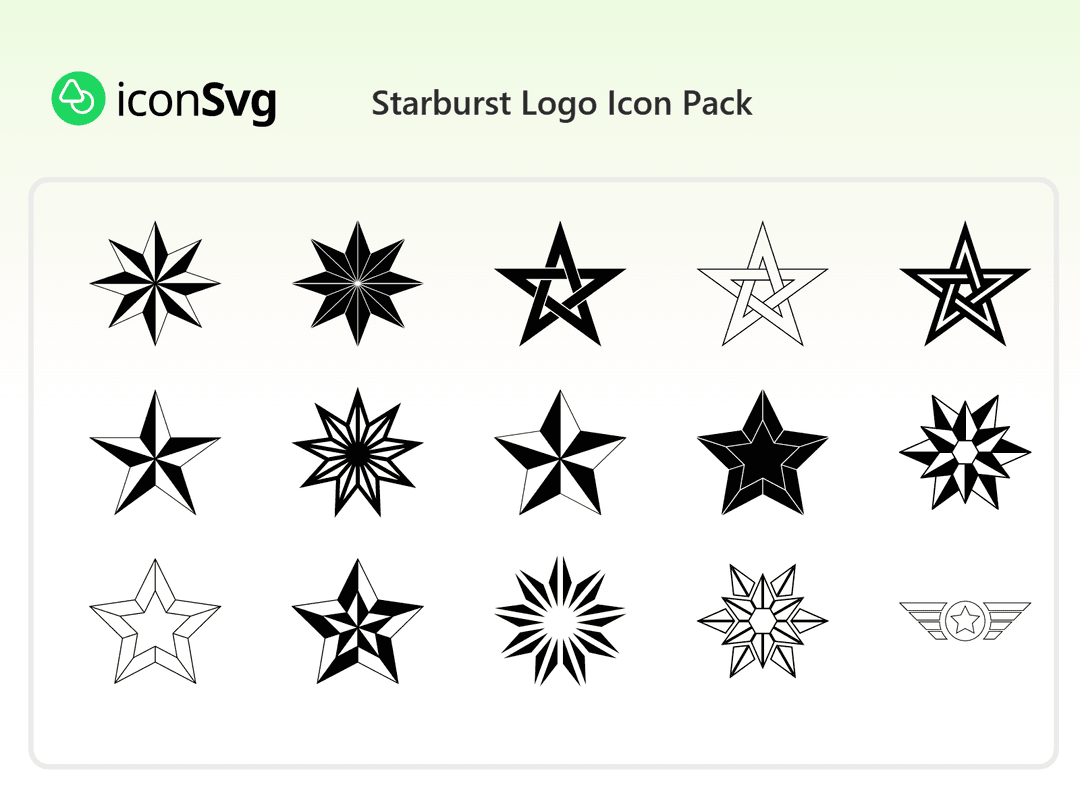 Starburst Logo SVG Icon Pack
