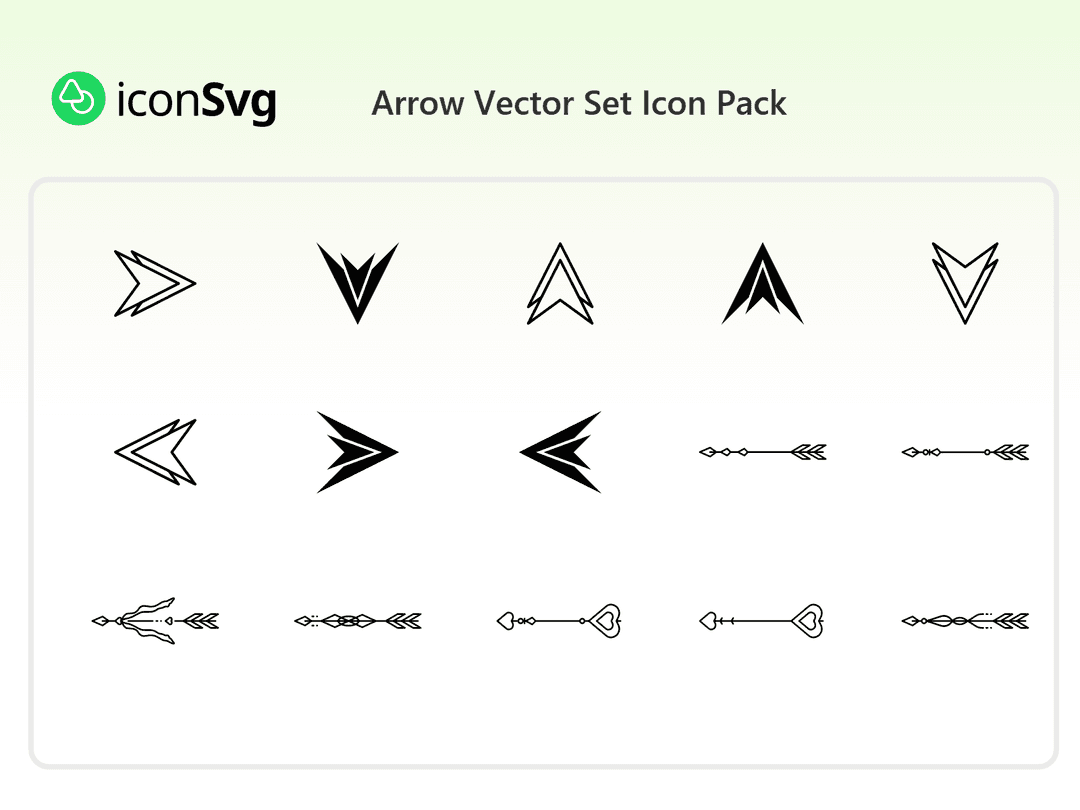 Arrow Vector Set Icon Pack