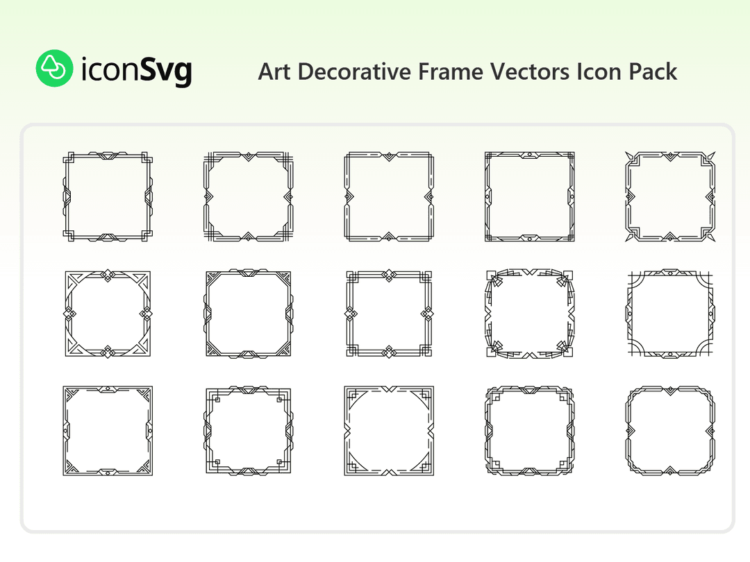 Art Decorative Frame Vectors Icon Pack