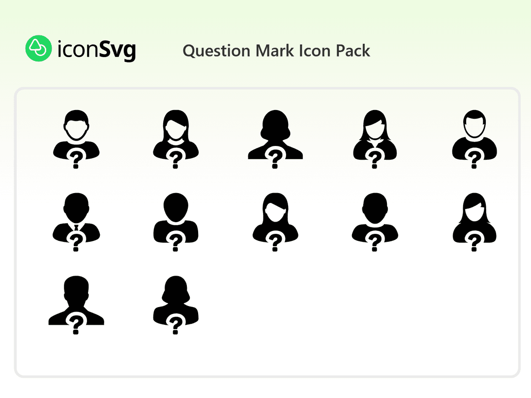 Fragezeichen SVG Symbol paket