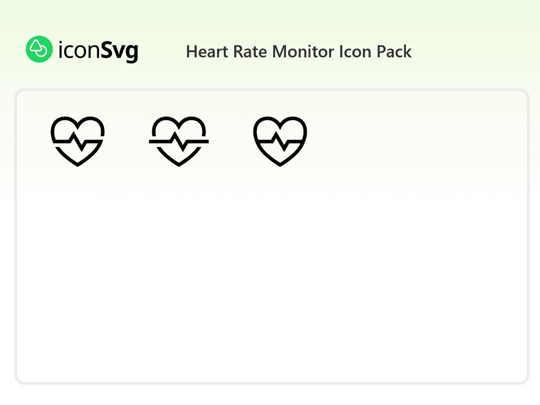 Heart Rate Monitor Icon Pack