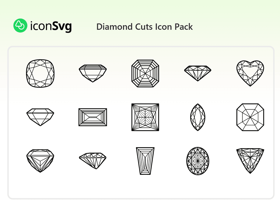 Diamond Cuts Icon Pack
