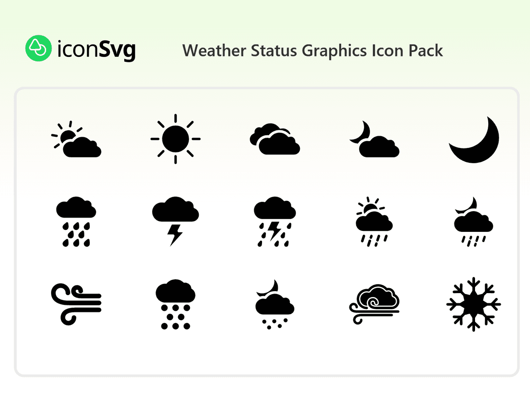 Weather Status Graphics Icon Pack