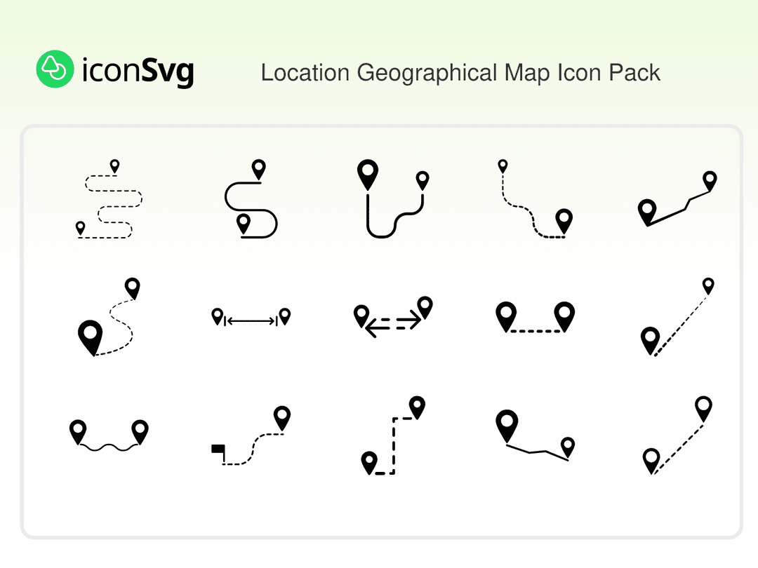Location Geographical Map Icon Pack