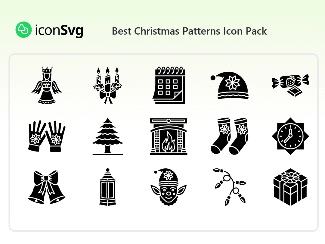 Best Christmas Patterns Icon Pack