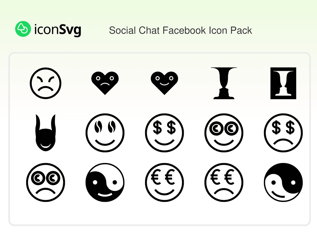 Sozialer Chat Facebook SVG Symbol paket