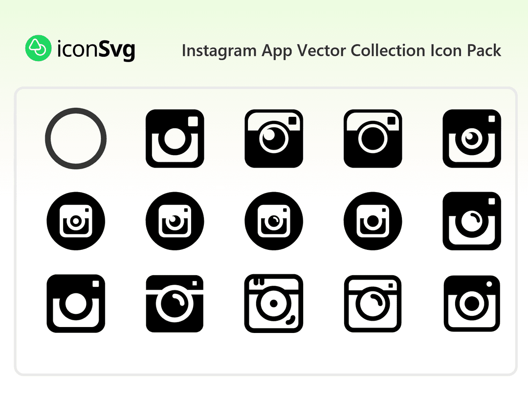 Instagram Uygulama Vektör Koleksiyonu İkon Paketi