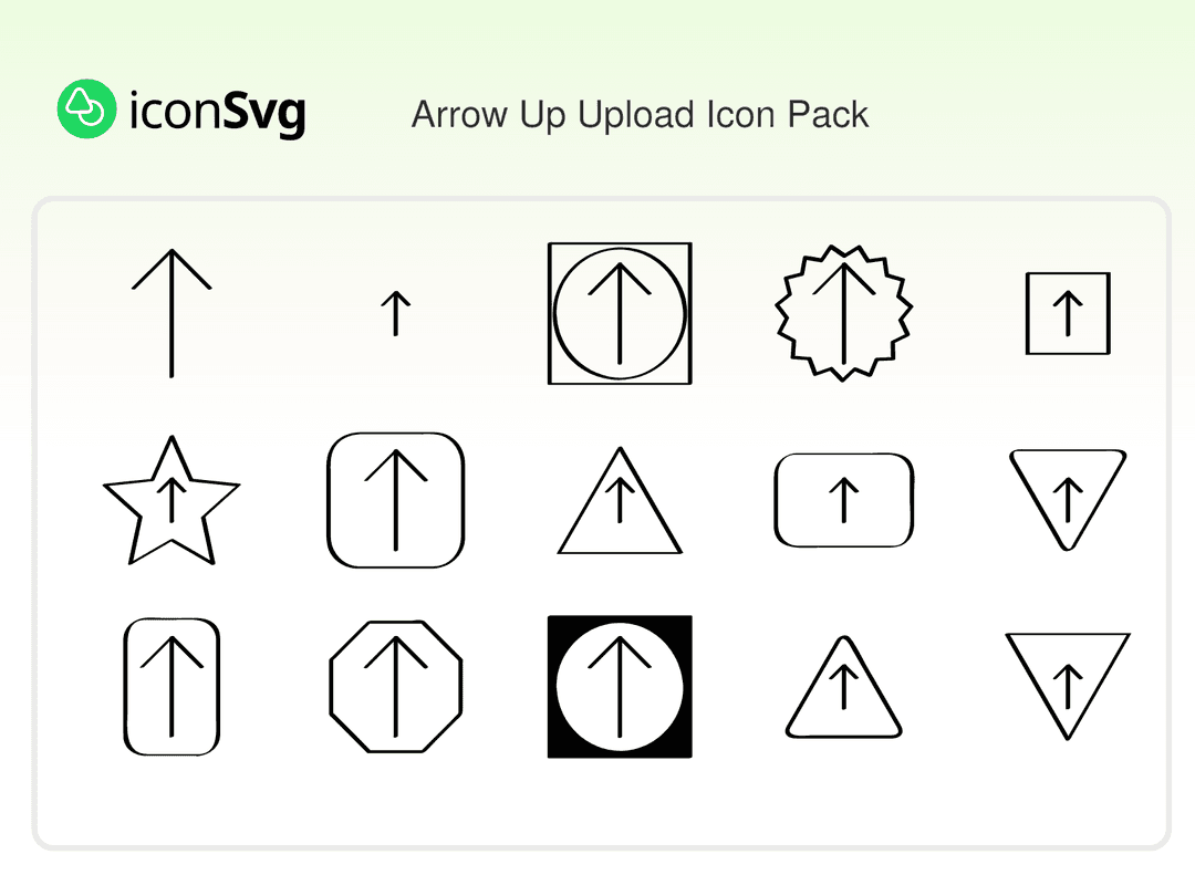 Arrow Up Hochladen Symbol paket