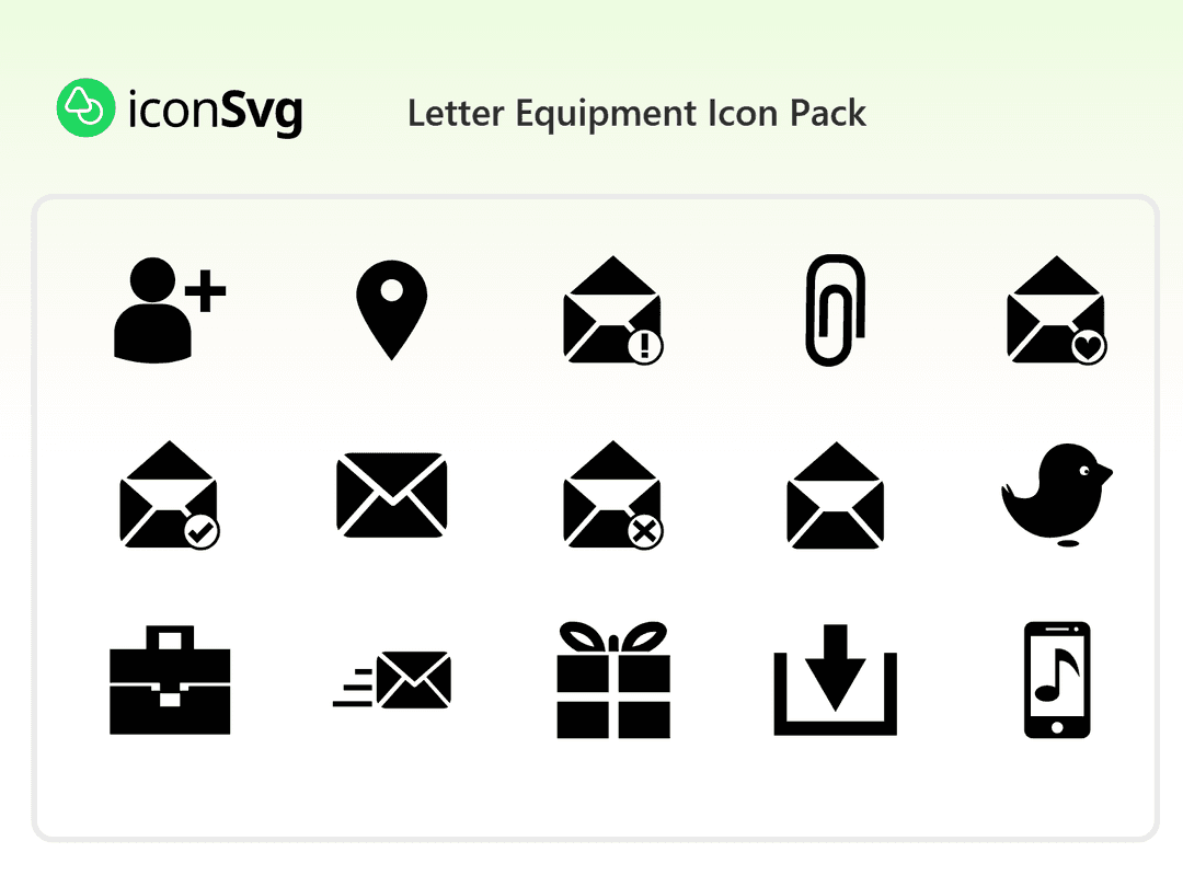 Letter Equipment Icon Pack