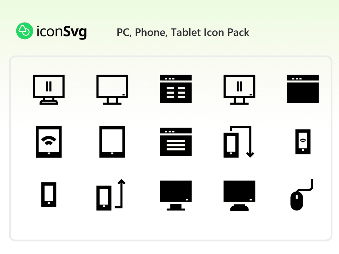 PC, Phone, Tablet Icon Pack